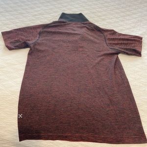 Lululemon Men’s Polo, Med, Maroon/Black Heather